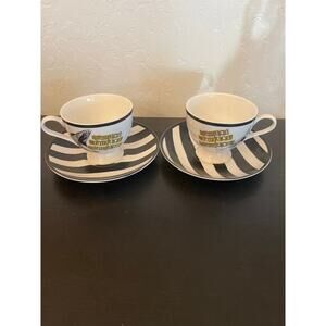 Set of two Beetlejuice cups and saucers